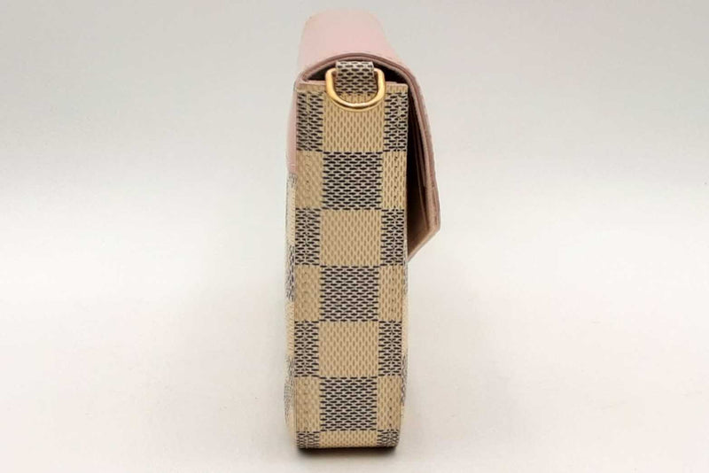 Louis Vuitton Damier Azur Pochette Felicie Rose Pink Eb0425lxxpsa