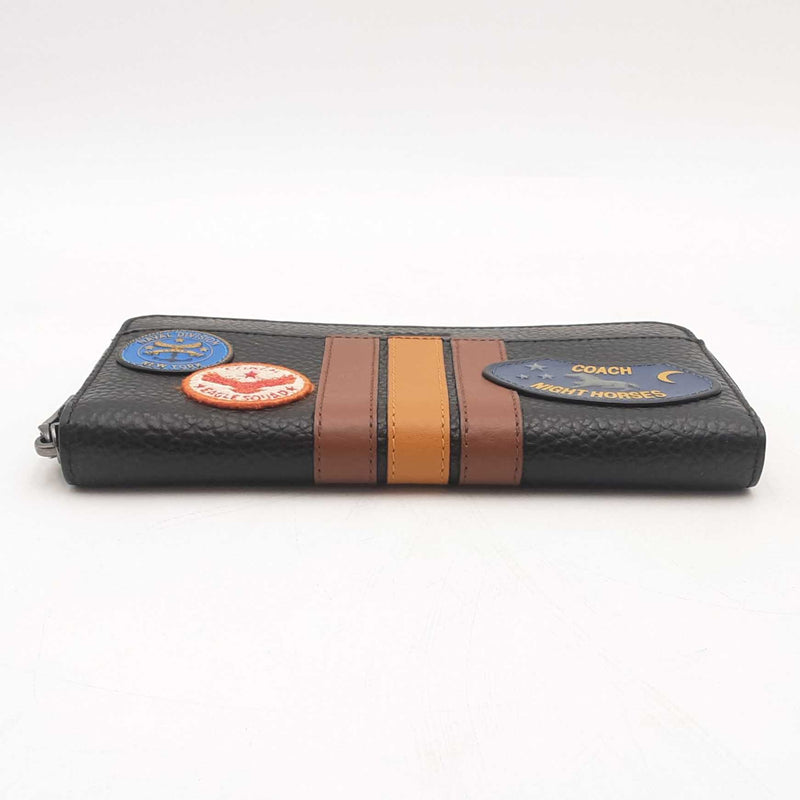 Coach Leather Acordion Wallet Varsity Stripe & Military Patches Sd0725orsa