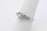 0.04cttw Diamond Heart Shape Ring In 10k White Gold 2 Grams Size 6.75 Eb0626loxsa