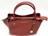 Michael Kors Red Pebbled Leather Arielle Satchel Tote Bag Sd0626wzde