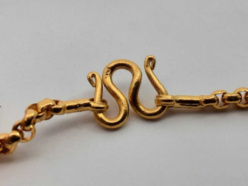 22k Yellow Gold Rolo Chain Necklace 7.6 Grams 16 Inch Fw0325rcrdu