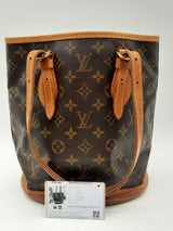 Louis Vuitton Petite Bucket Brown Monogram Coated Canvas Shoulder Bag Do0125owxde