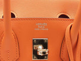 Hermes Orange Birkin 25 Box Calf Leather Orange Handbag (2014) Aa0126lirzxsa