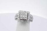 1.32cttw Diamond Ring In 10k White Gold 7.1 Grams Size 2 Eb0926rxzsa