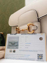 Gucci Horsebit 1955 White Leather Shoulder Bag Sd0526irzdu