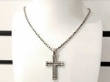 David Yurman Sterling Silver Chevron Cross Pendant Necklace 22 Inch Mk0526irmia