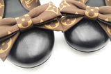 Louis Vuitton Popi Black Leather Ballet Flats Size 38.5 Eb1125lxzsa