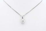 0.4ctw Diamond Pendant Necklace In 14k White Gold 3 Grams 18.5 Inch Eb0825orxde
