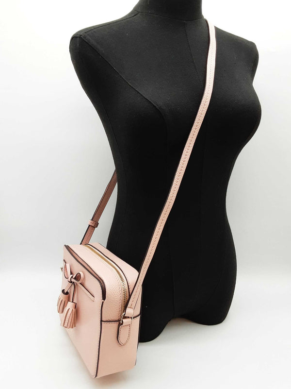 Kate Spade Hayes Street Arla Rose Smoke Pink Leather Crossbody Bag Do0825oxde