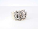 2.96 Cttw Diamond & 10k Yellow Gold Cigar Band 9.1 Grams Size 10 Fw0926lxzxdu