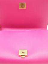 Dolce & Gabbana Devotion Pink Quilted Nappa Leather Shoulder Bag Sd0825izxde