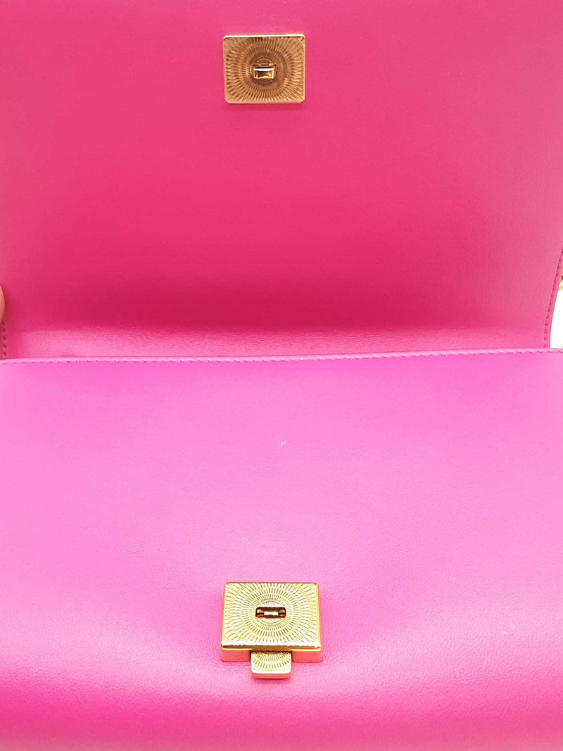 Dolce & Gabbana Devotion Pink Quilted Nappa Leather Shoulder Bag Sd0825izxde