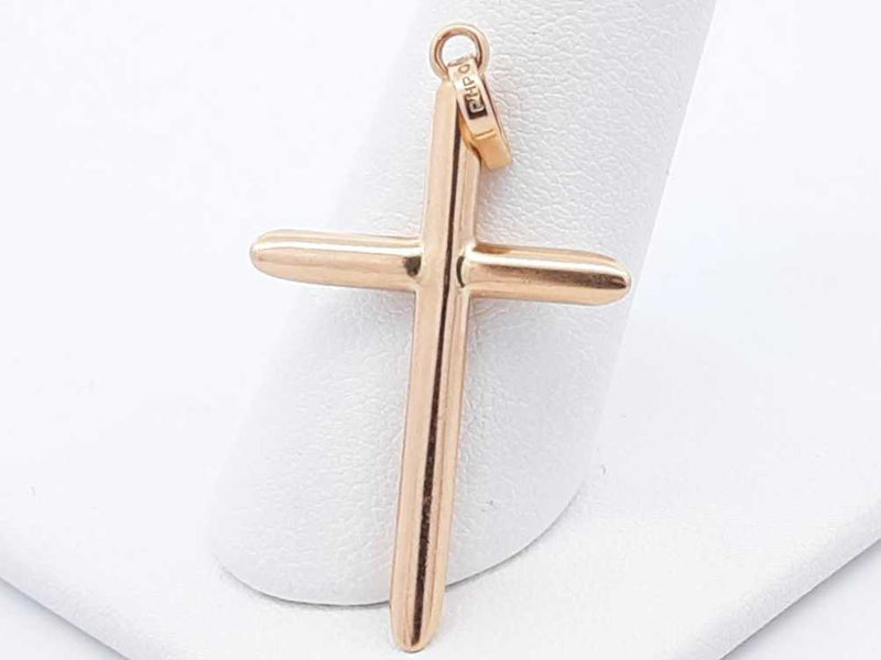 14k Yellow Gold Cross Pendant 1.6 Grams Eb1024exsa