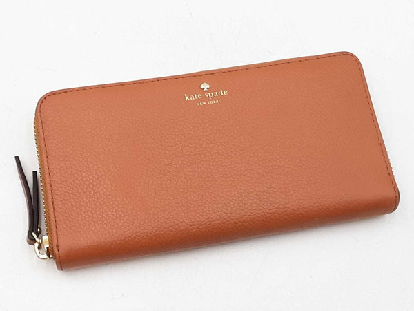 Kate Spade Continental Wallet In Warm Gingerbread Pebbled Leather Fw1025ordu