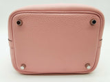 Hermes Picotin 18 Rose Sakura Pink Clemence Palladium Tote Bag Do1225oexzde