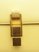 Yves Saint Laurent Yellow Calfskin Carre Shoulder Bag Eb1225wrxsa