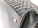 Yves Saint Laurent Ysl Cabas Chyc Black Braided Vinyl Duffle Bag Do0426pxzde