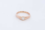 18k Yellow Gold Bezel Set Diamond Ring 2.2 Grams Size 2.75 Eb0626orxde