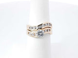 0.88 Cttw Diamond & 14k Yellow Gold Engagement Set 7.6 Grams Size 7 Fw0826sxzd7