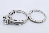 Approx. 1.15ctw Diamond Wedding Set 14k White Gold 8.1 Grams Size 7 Eb1224lxxzdu