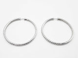 5.00 Cttw Lab Grown Diamonds 14k White Gold 17.7g Hoop Earrings Do0225lroxde