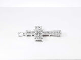 0.98 Cttw Diamond & 10k White Gold Cross Pendant 3.5 Grams Fw0726orzdu
