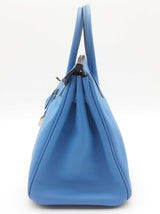 Hermes Birkin 25 Bleu Brighton Blue Swift Palladium Handbag Do1225lrrxzde