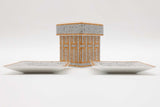 Hermes Mosaique Au 24 Gold Sugar Bowl & Matching Mini Plates Sd0426worde