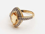 Marquise Cut Citrine 14k Yellow Gold 3.7g Ring Size 7 Do0326owxde