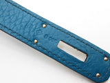 Hermes Kelly 35cm Cobalt Blue Clemence Palladium Shoulder Bag. Do0126lzxzxde