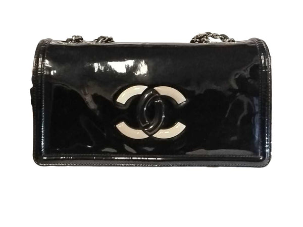 Chanel Lipstick Flap Black Patent Shw Black / Handbag Jg1025l0crmia