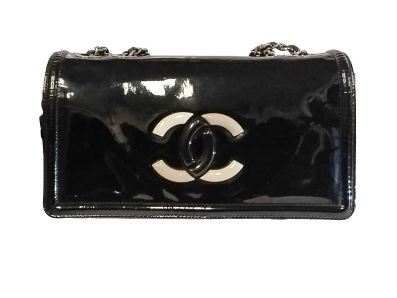 Chanel Lipstick Flap Black Patent Shw Black / Handbag Jg1025l0crmia