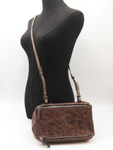 Givenchy Mini Pandora Shoulder Bag In Brown Tumbled Sheepskin Fw0926lordu