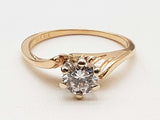 0.50 Carat Diamond 14k Yellow Gold 2.3g Solitaire Ring Size 5.75 Do0425pcrde
