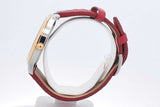 Versace 38mm Quartz Logo Halo Red Leather Strap Watch Eb0726lcrdu