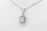 0.48cttw Diamond 14k White Gold Pendant Necklace 2.7 Grams 19.5 Inch Eb0326orxdu