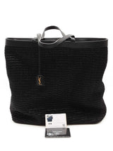Saint Laurent Patti Black Raffia Tote Bag Eb0526ixzde