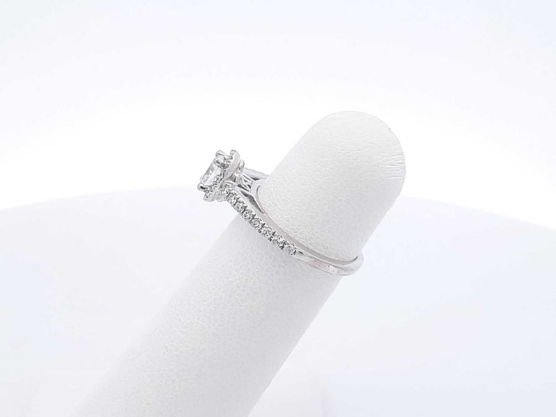 0.41 Cttw Diamond & 14k White Gold Halo Ring 2.7 Grams Size 4 Fw0625oxzdu