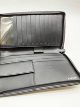 Lanvin Black Leather Zipper Organizer Wallet Do0125lxzde