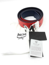 Mcm Shiny Cobalt M Buckle & Claus Reversible Belt In Candy Red Fw0524lxzdu