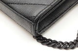 Saint Laurent Chevron Quilted Cassandre Envelope Wallet With Chain Eb0826ixzdu