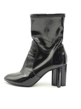 Louis Vuitton Black Patent Leather Silhouette Ankle Boots Size 36.5 Eb1224lxzsa