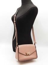 Michael Kors Sylvia Small Flap Crossbody Bag In Dusty Pink Leather Fw0924exdu