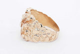 14k Yellow Gold Nugget Ring 11.9 Grams Size 11.5 Eb0526ixzsa