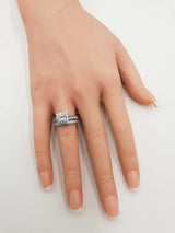 1.79 Cttw Diamond & 14k White Gold Halo Bridal Set 6.5 Grams Size 5 Fw0726erzdu