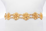 18k Yellow Gold Filigree Flower Bracelet 13.1 Grams 6.75 Inch Eb0226lxxzsa