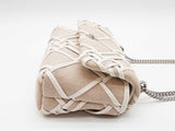 Tory Burch Kira Woven Canvas Mini Natural/blanc Flap Bag Sd1025lzxde
