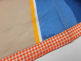 Hermes Cheval Tete En Bas Yoga Horse Orange Blue Scarf Do0126lcrde