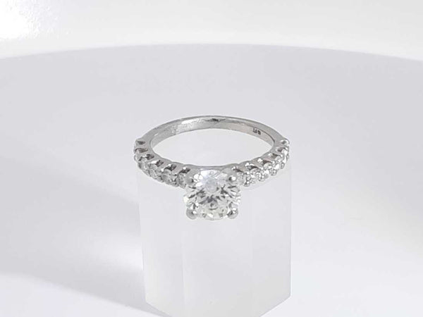 1.63 Cttw Diamond Platinum Ring .3 Grams Size 4.5 Aa0225poxzsa