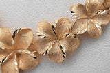 14k Yellow Gold Plumeria Flower Graduated Necklace 19.6 Grams 16 In Eb0826lpxzsa